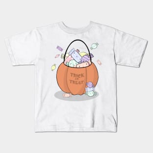 Cute Kawaii Halloween Candy Kids T-Shirt